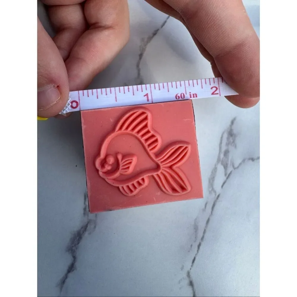 New Carton Goldfish Rubber Stamp